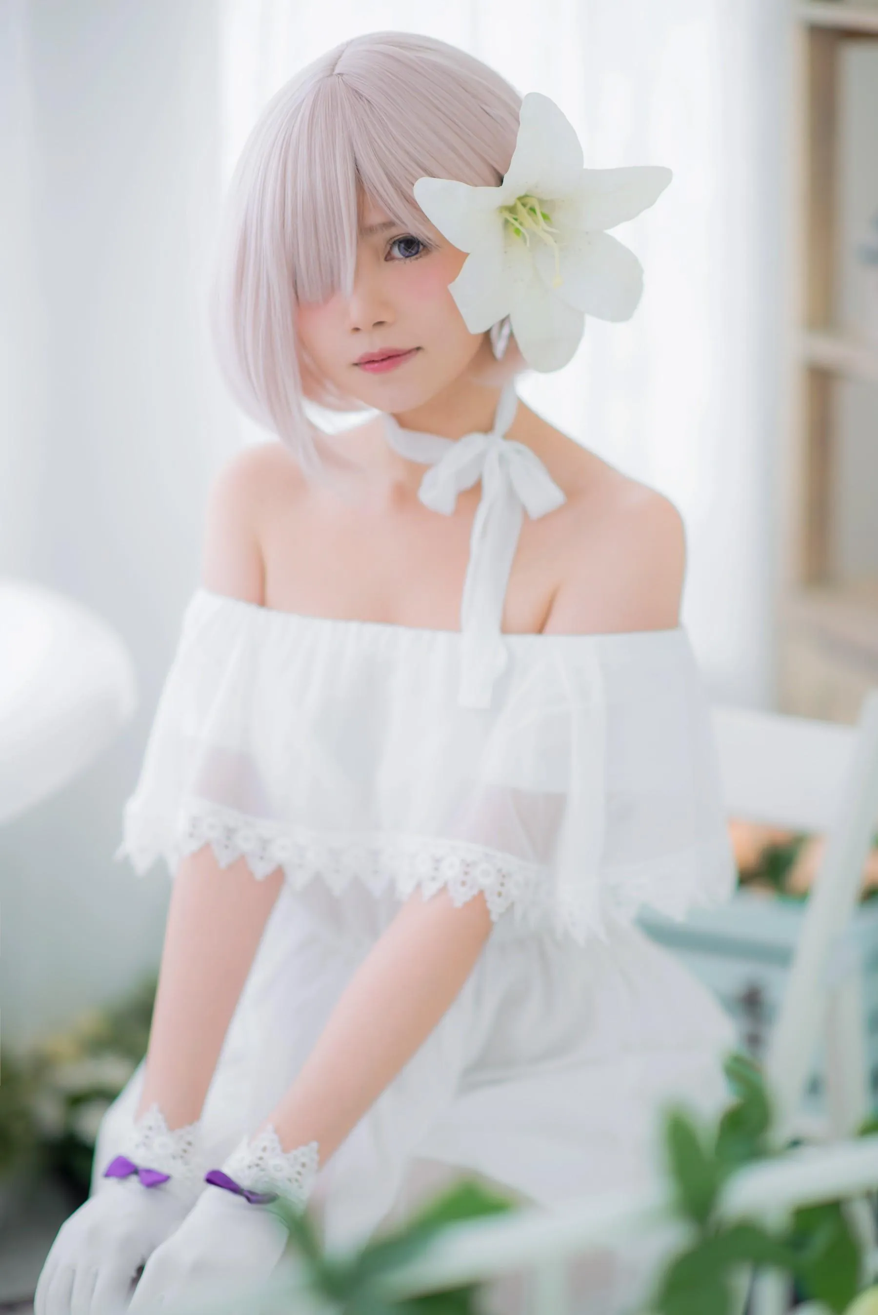 Miu只 – NO.05 Mashu White Dress [27P]插图5